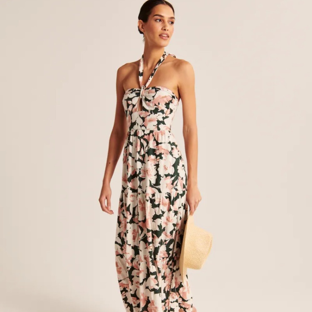 Knotted Halter Maxi Dress size Small